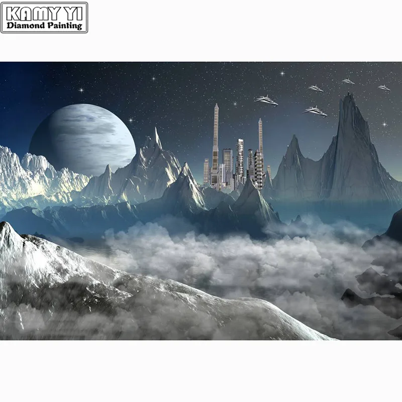 

Full Square drill 5D DIY Diamond embroidery Peak Moon Diamond Painting Cross Stitch Rhinestone Mosaic decoration Gift