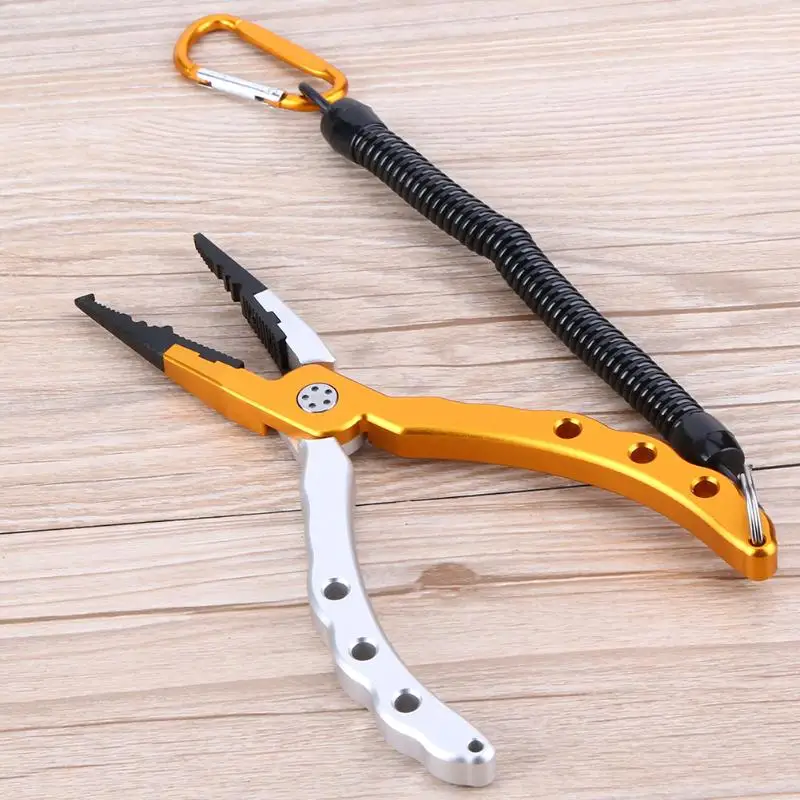 Aluminum Fishing Pliers Wire Cutter With Bag Multi function Lure Hook
