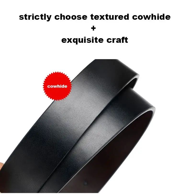 DOULILU Double-sided available Two-layer leather pin buckle belt Men's double-sided leather casual fashion belt rotation buckle  For Men Jeans Casual Belt Pin Buckle Masculine Cummerbund1 (4)