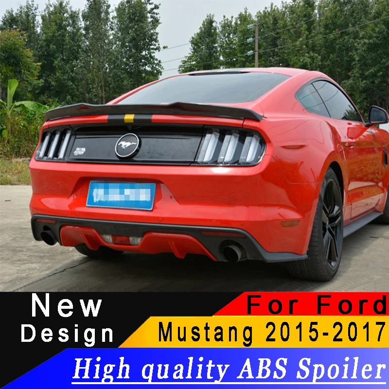 Высококачественный спойлер из АБС-пластика для Ford Mustang 2015 2016 2017 черный или белый