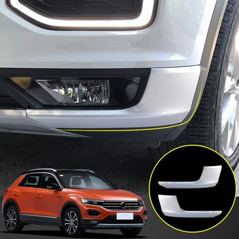 

For VW Volkswagen T-ROC 2017 2018 ABS Matte Front Side Bumper Protector Guard Cover Trim 2pcs Car Styling Accessories