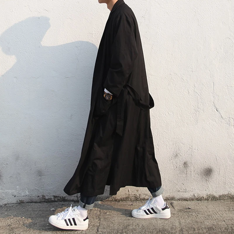 Long Coat Men Plus-size Black Fall/Winter M-6L