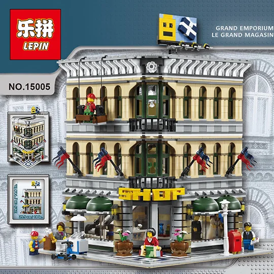 

LEPIN 15004 2313Pcs City Street Fire Brigade Model Building Kits Blocks Bricks Compatible 10197 Brick block toys for kids gift