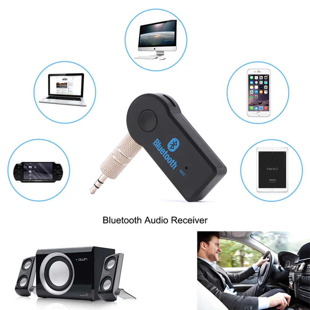 

Wireless Bluetooth 4.1 Receiver Transmitter Adapter 3.5mm Jack For Car Music Audio Aux A2dp For Headphone Reciever Handsfree