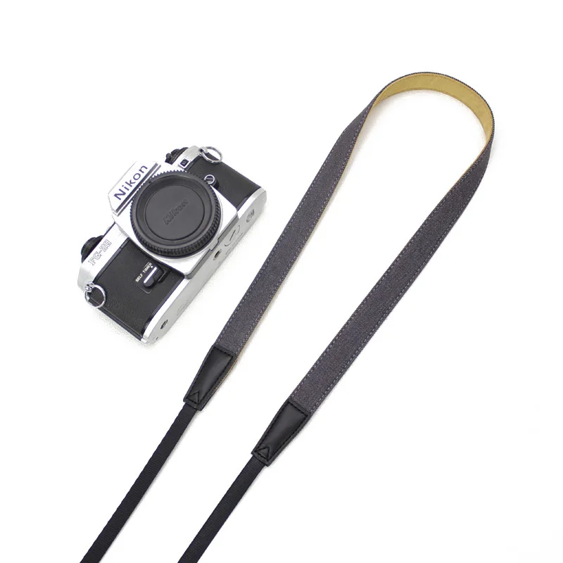 Ручной работы на плечо ремень на шею для беззеркальной цифровой Камера цифровой фотокамеры Fuji Fujifilm X-H1 Pro2 T3 T2 T20 E3 T100 A5 A3 A20 T1 T10 A2 E2 - Цвет: Темно-серый