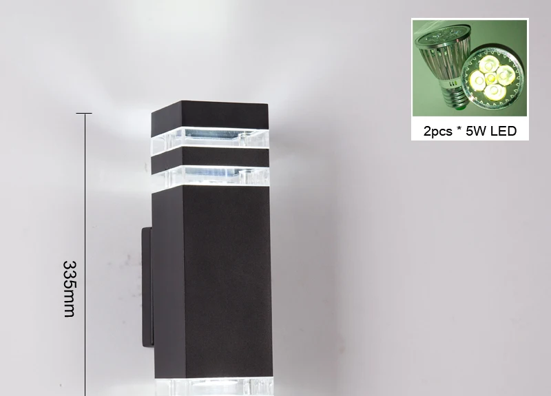 Lâmpadas de Parede Luzes do Corredor Ac90-260v com 2 Conduzidas Impermeáveis Exteriores Modernas Pces * 5 w Lâmpadas Led Ip65 Alumínio Pátio Jardim Varanda 9 Cheap Luminárias de parede externas