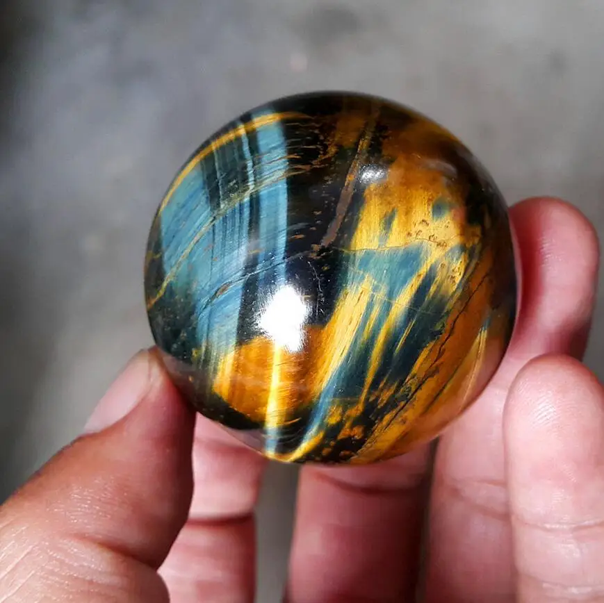 HOT 140G 45 MM Natural Tiger eye Crystal Sphere Ball-in