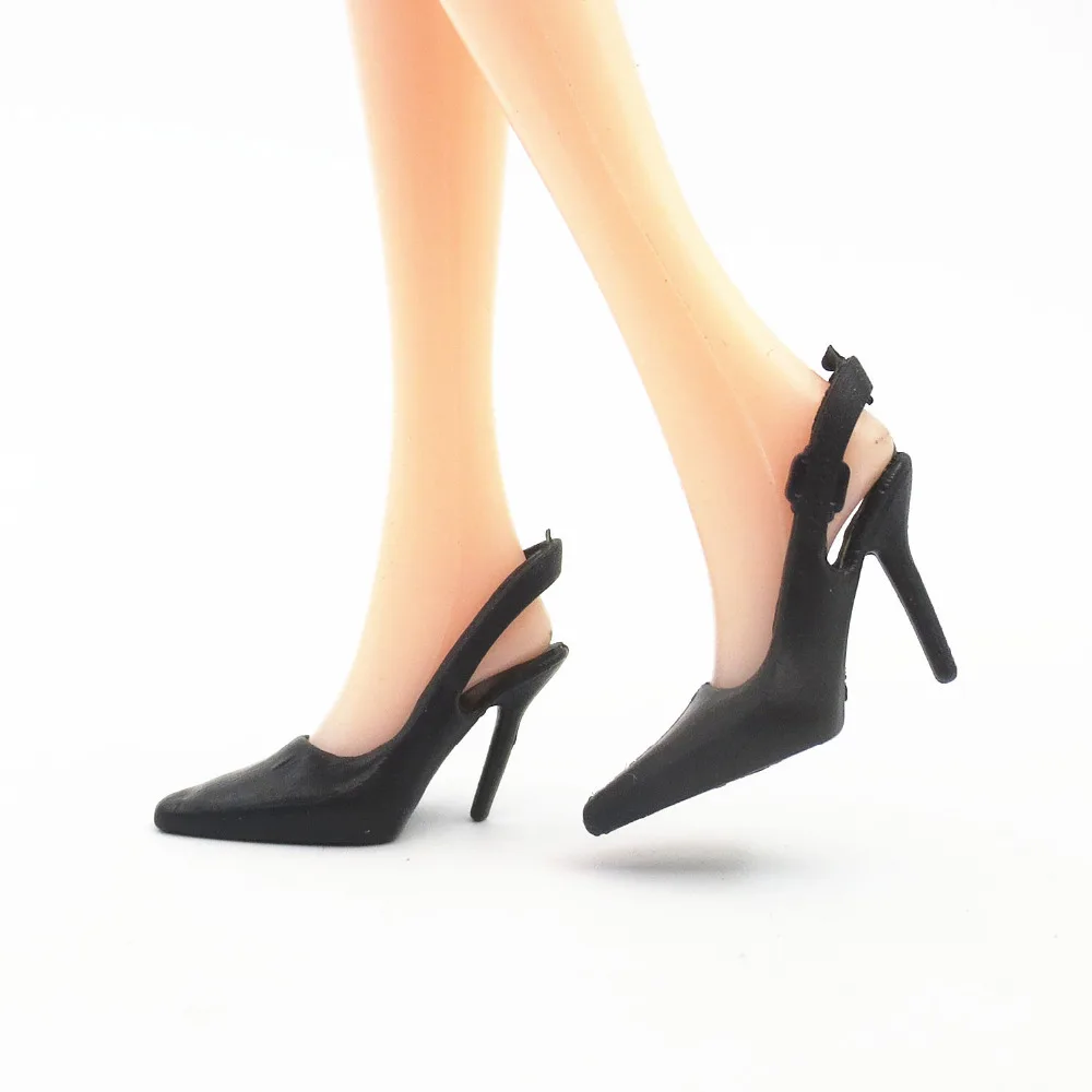 Нагорный Карабах 10 пар/компл. кукла черная обувь милые каблуки модные сандалии для куклы Барби высокое качество детские игрушки 019E DZ