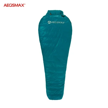 

Aegismax New Mini Upgrade Sleeping Bag 95% White Goose Down Splicing Mummy Ultralight Hiking Camping 800 FP Nano Nano2 Blue