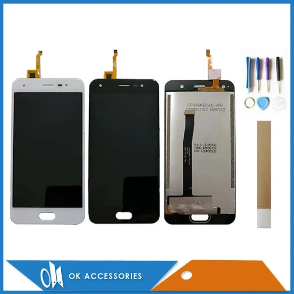 Цена 5,0 дюймов для BQ Mobile BQ5012L богатый BQ 5012L BQ 5012L ЖК дисплей + кодирующий преобразователь сенсорного экрана в сборе черно белая лента с инструментам...