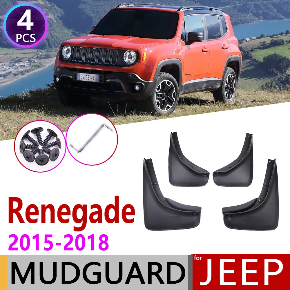 4 шт. переднее заднее крыло автомобиля для Jeep Renegade BU 2015 2016 2017 2018 брызговик щиток