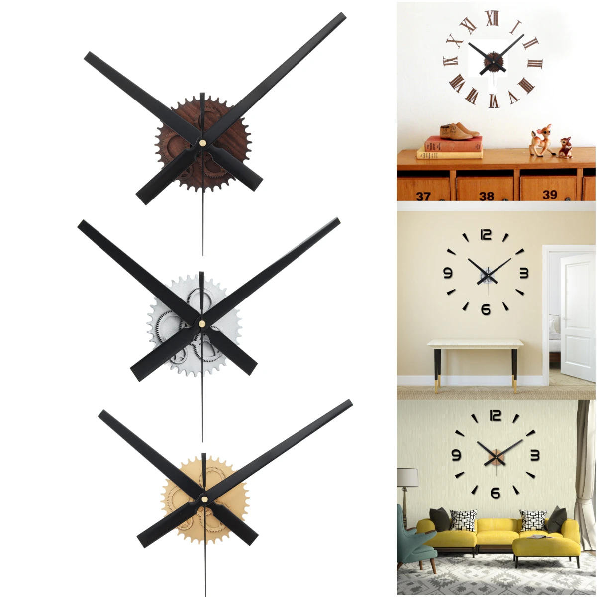 

Large Silent DIY Clock Movement Clock Mechanism Classic Hanging Quartz Watch Wall Mechanism Parts Repair Replacement