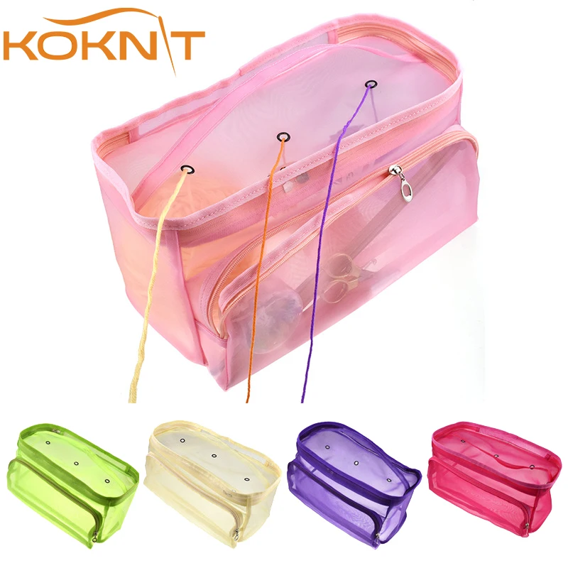 

Knitting Bag Organizer Big Capacity Organizer Tote for Storage Case for Crocheting Hook Knitting Needles Storage Case AC162