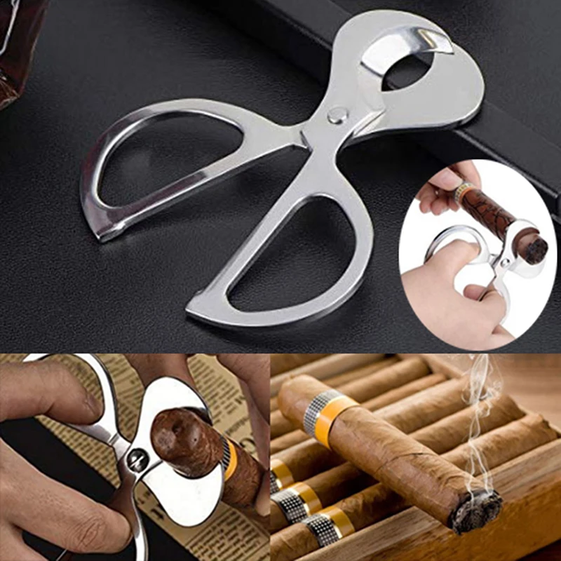 

Cohiba Cigar Scissors Cigar Scissor Blade Smoke Machine Cutting TobaccoNew Metal Cigar Cutter Stainless Steel Cigar Accessories