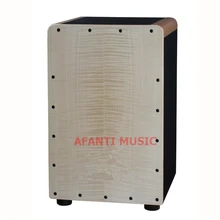 Afanti Music Tiger Grain Maple Birch Wood Natural Cajon Drum KHG 205