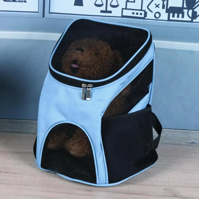 Собака сумки Pet рюкзак Портативный собака спереди дорожная сумка рюкзак сетки голову двойной Сумка для 3 кг щенок