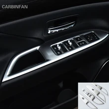 Наклейки для стайлинга автомобилей для Mitsubishi Outlander 2013- ABS Матовый переключатель подъема окна подлокотник крышка планки 4 шт./компл. комплект C739