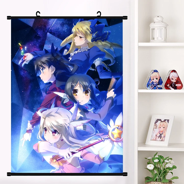 

Anime Fate/kaleid liner Chloe von Einzbern Miyu Emiya Wall Scroll Mural Poster Wall Hanging Poster Otaku Home Decor Collection