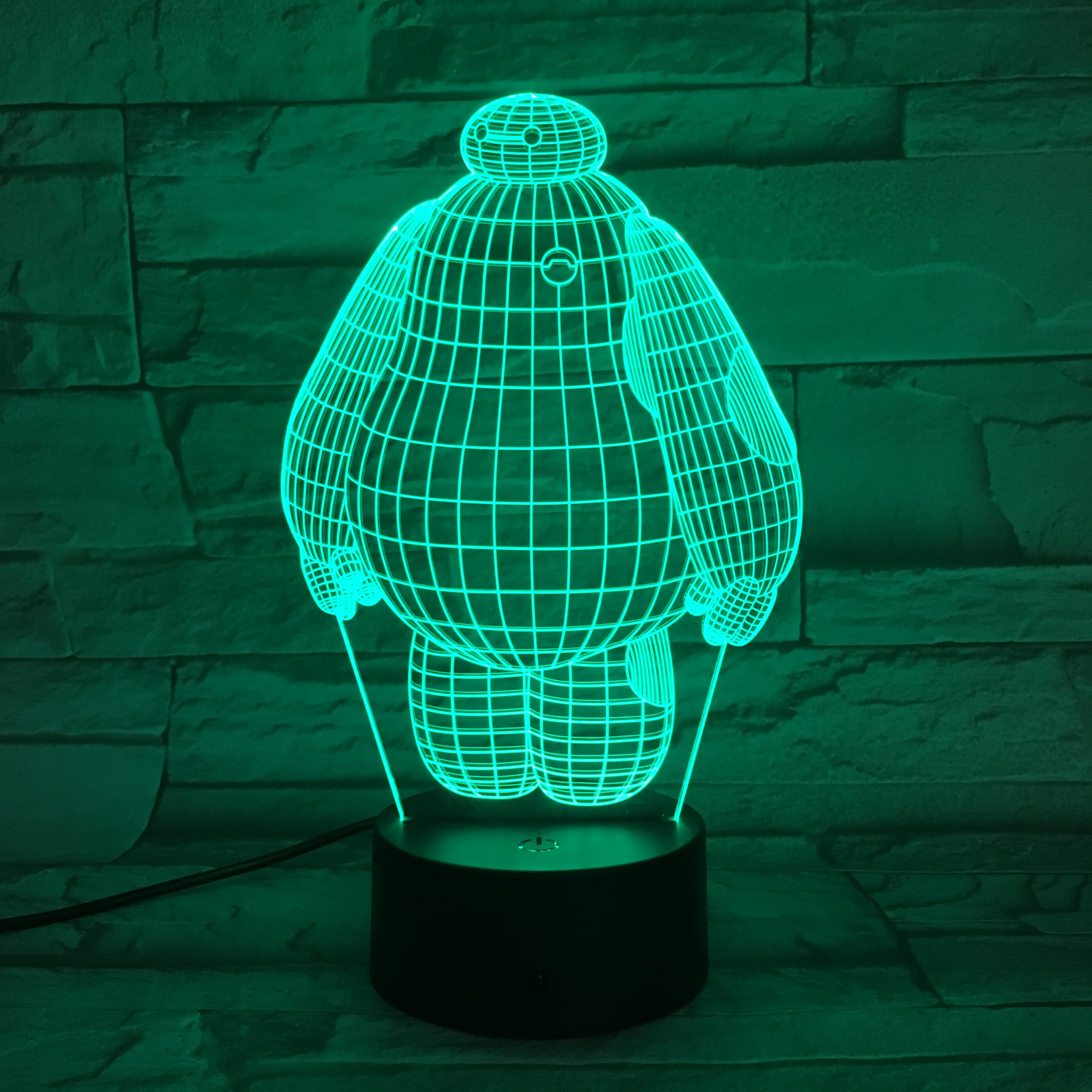 

Cool Baby Led Nightlight Baymax Big Hero 6 Night light for Kids Bed Room Touch Sensor Color Changing Led Night Lamp for Children