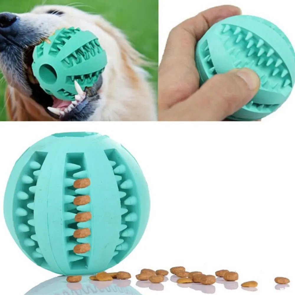 

1Pcs Dog Toy Leaking Food Ball - Non-Toxic Natural Silicone Dog Leakage Ball Toy - Teeth Cleaning Trainer Pet Supplies