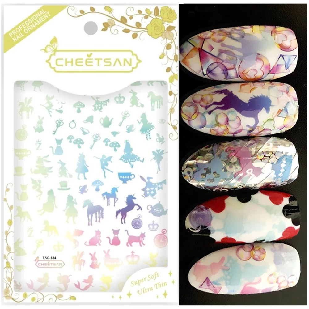 TSC 184 Cheetsan Neon fantasy unicorn ewest 3d nail art ...