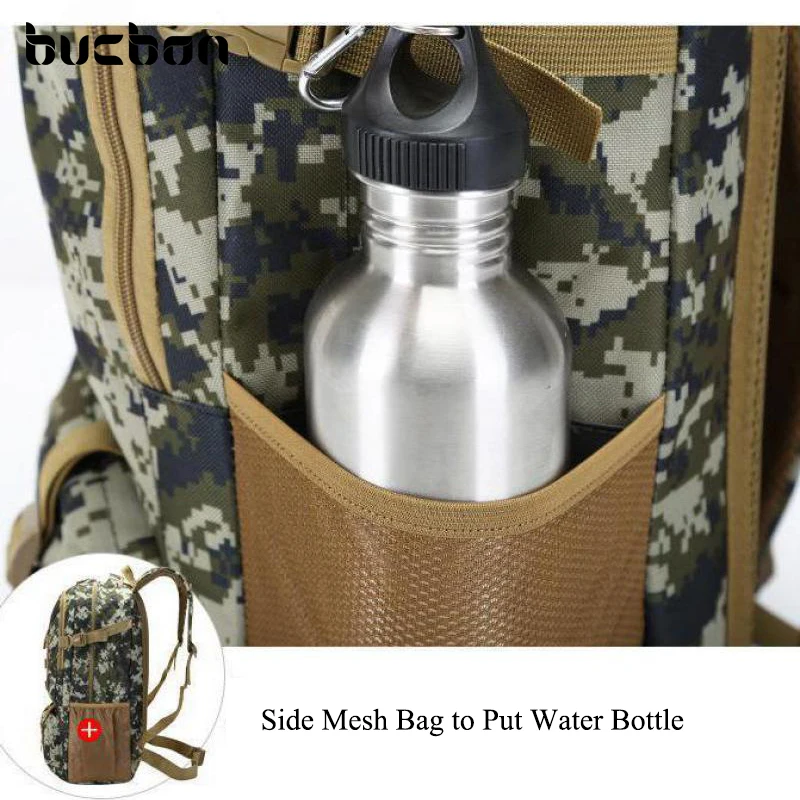  Bucbon Camo Tactical Backpack Military Army Mochila 50L Waterproof Hiking Hunting Backpack Tourist 