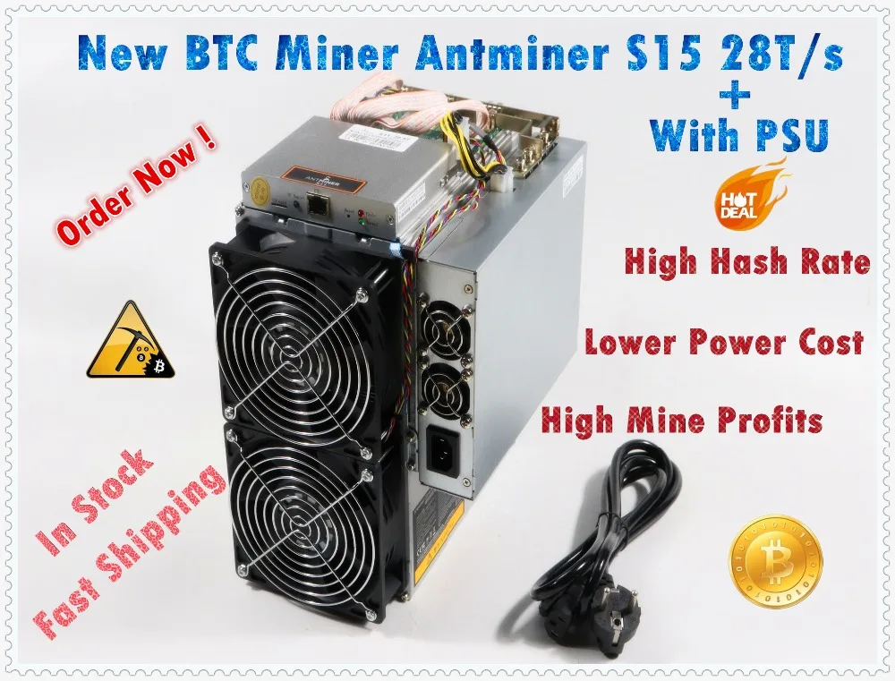 Б/у BTC BCH 7nm Asic Miner AntMiner S15 28T SHA256 Miner лучше, чем BITMAIN S9 S9j Z9 WhatsMiner M3 M10 на складе|Блок-чейн/майнер|   | АлиЭкспресс