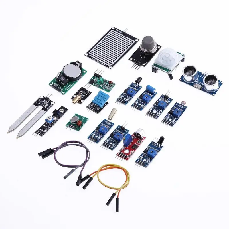 

16pcs the Sensor Module for Raspberry Pi 3 Raspberry Pi 2 Model B with Clear Plastic Box