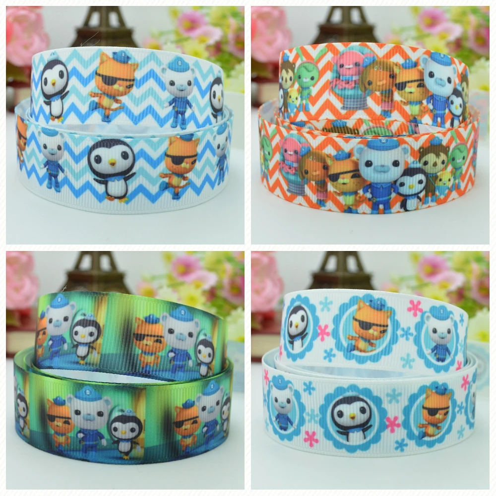 

DUWES 7/8" 22mm 2 5 10 20 50 Yards Octonauts cartoon Printed grosgrain ribbon hair bow DIY handmade Retail