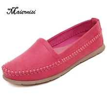 MAIERNISI/новые модные туфли на плоской подошве; новые женские туфли на плоской подошве; Женские Повседневные балетки; повседневная обувь из флока