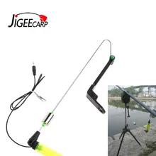 JIGEECARP 5 шт. рыболовный будильник звонок для рыбалки светодиодный Светящийся индикатор Карп Рыболовный сигнал укуса звонок для рыбалки снасти сигнальный инструмент