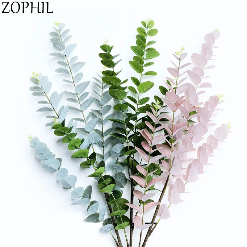 

GreenSingle Branch Eucalyptus Leaves Artificial Plants Home Decor Plants Wall Materials Decoratve Garden party Fake Plant leaf