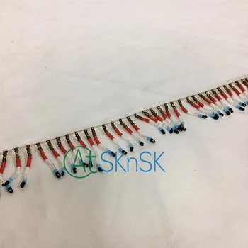 

1Yard/Lot Wide 1cm Beading Length 3CM Multi Color Beads Ribbon Strings for Clothing Sewing-on Applique Beads Patchwork Ribbons
