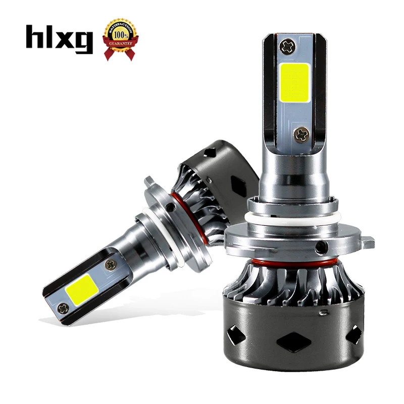 HLXG 1 пара 9005 HB3 светодио дный HB4 9006 фары автомобиля 6000 К 12000LM 80 Вт Canbus декодер Нет