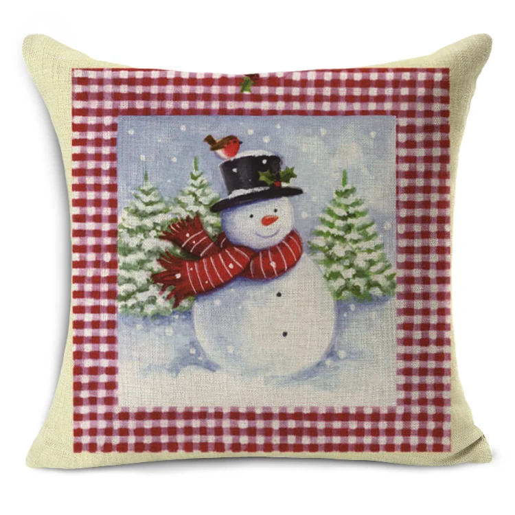 Рождественские Чехлы для подушек, рождественский подарок, носки со снеговиком, кошкой, подушки с узором, чехлы для подушек, веселые рождественские украшения для дома, автомобиля, Cojines