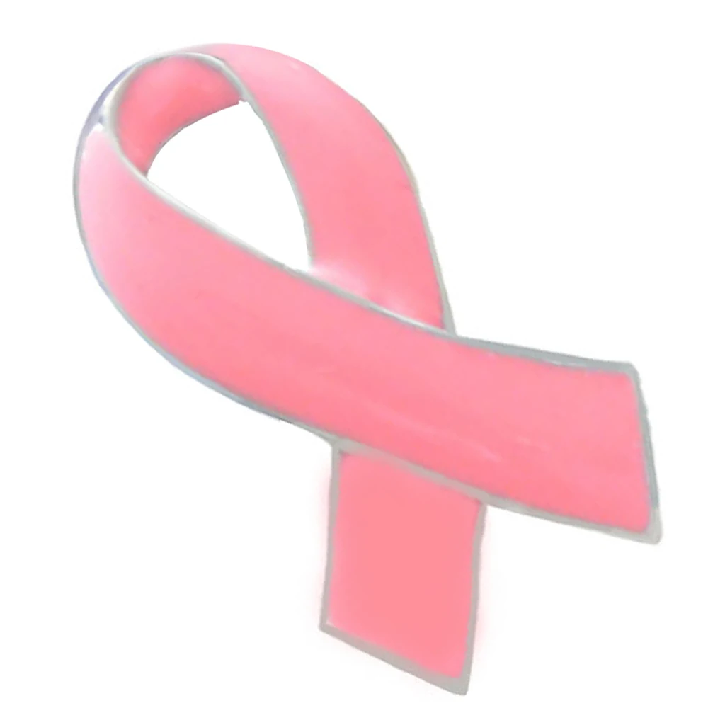 Zinc Alloy Brooche Breast Cancer Awareness Ribbon Clothing Accessory Brooch Pins Women Fashion Jewelry 