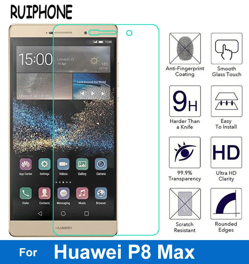 Твердость 9 H премиум закаленного стекла для Huawei Ascend P8 Max P8Max standard Edition DAV-703L DAV-713L протектор переднего экрана 6,8"