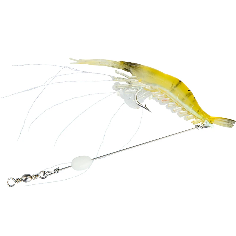 Bass fishing lure 5 pcslot 5cm 9g shrimp soft fishing lure artificial baits wish swivel fishing lure baits