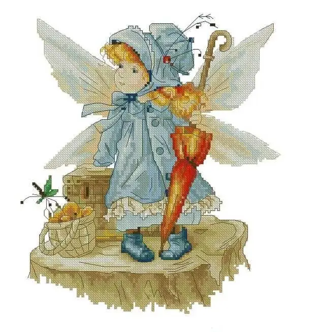 

Needlework,DIY Cross Stitch,Sets For Embroidery kits,11CT&14CT,Take the umbrella of the fairy
