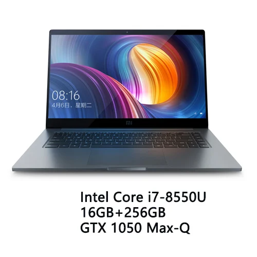 Ноутбук xaomi Mi notebook Pro 15,6 дюймов GTX 1050 Max-Q Intel Core i7 16G/i5 8G cpu NVIDIA 4 ГБ GDDR5 ноутбук с отпечатком пальца Windows 10 - Цвет: I7 16GB 256GB