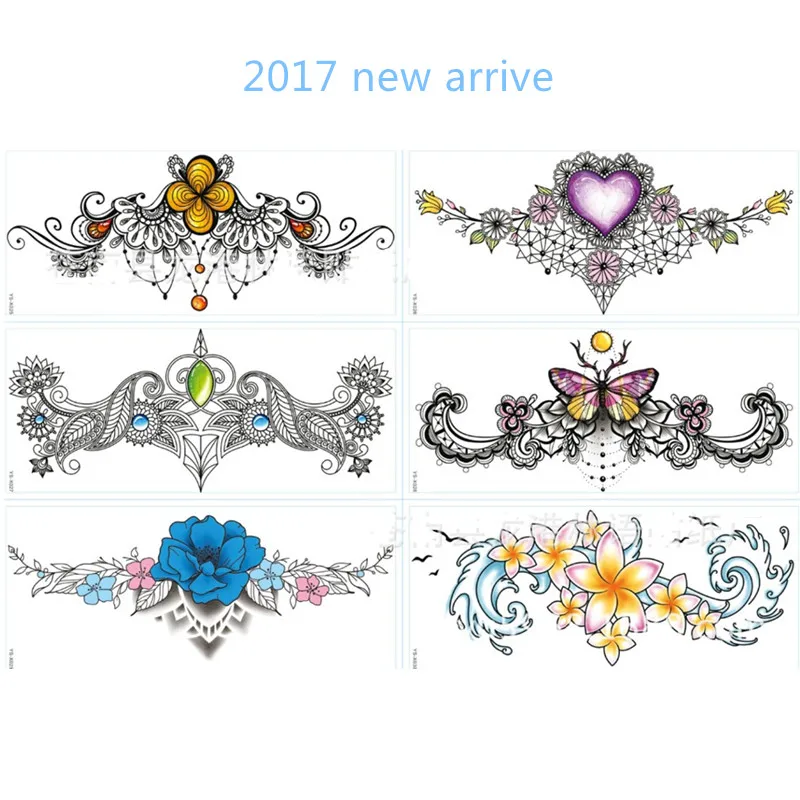 

New arrive Metallic Waterproof Under Breast Tattoo Sexy cool Temporary Metal Tattoo Non-toxic Tattoo makeup for girl women 25-30