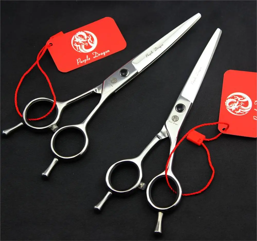 top grade purple dragon Twin Tail hair cut scissors 6 inch professional barber hairdressin