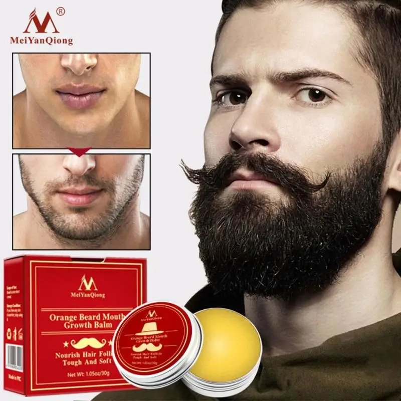 Для мужчин рост бороды крем бальзам натуральный оранжевый Органическая борода крем средства ухода за бородой
