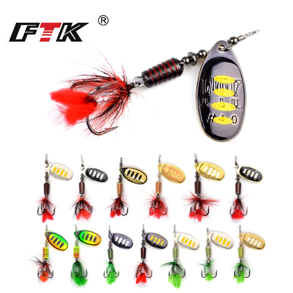 FTK الصيد إغراء ملعقة سبينر الطعم 1 قطعة ريشة المياه المالحة إغراء اكسسوارات خطاف ثلاثي المعادن الصلبة إغراء Wobblers معالجة FTK الصيد إغراء ملعقة سبينر الطعم 1 قطعة ريشة المياه المالحة إغراء اكسسوارات خطاف ثلاثي المعادن الصلبة إغراء Wobblers معالجة