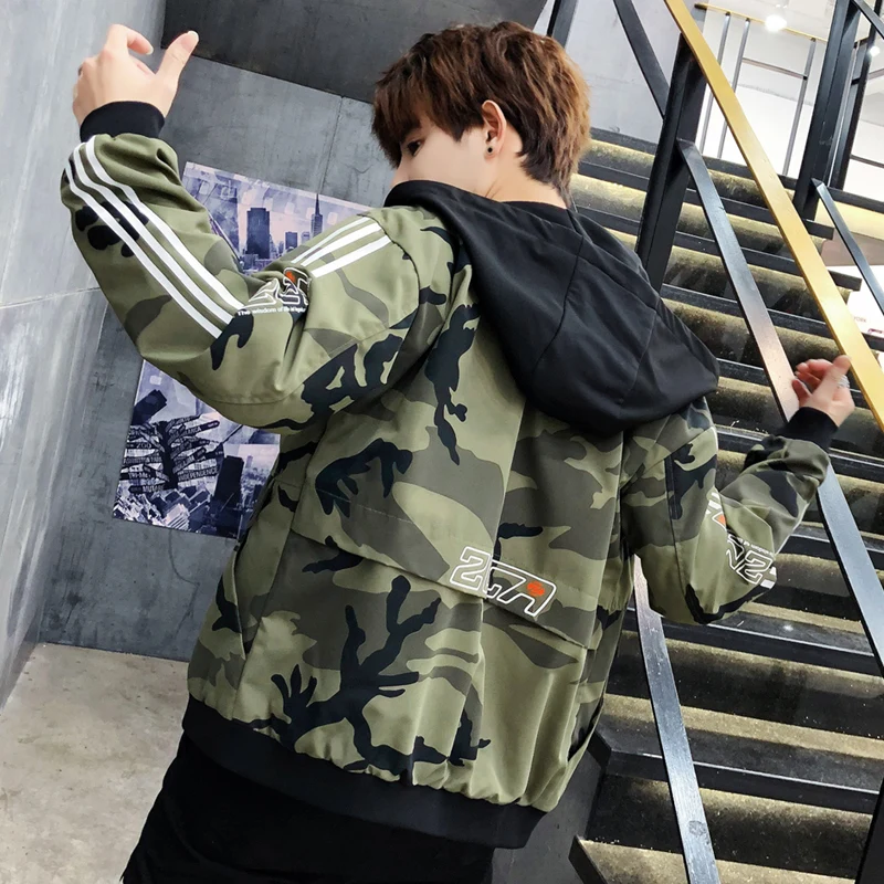 

Casaco Masculino 2019 New Autumn Men's Jackets Male Coats Camo Bomber Jacket Mens Brand Clothing Plus Size Slim Hip Hop Solid