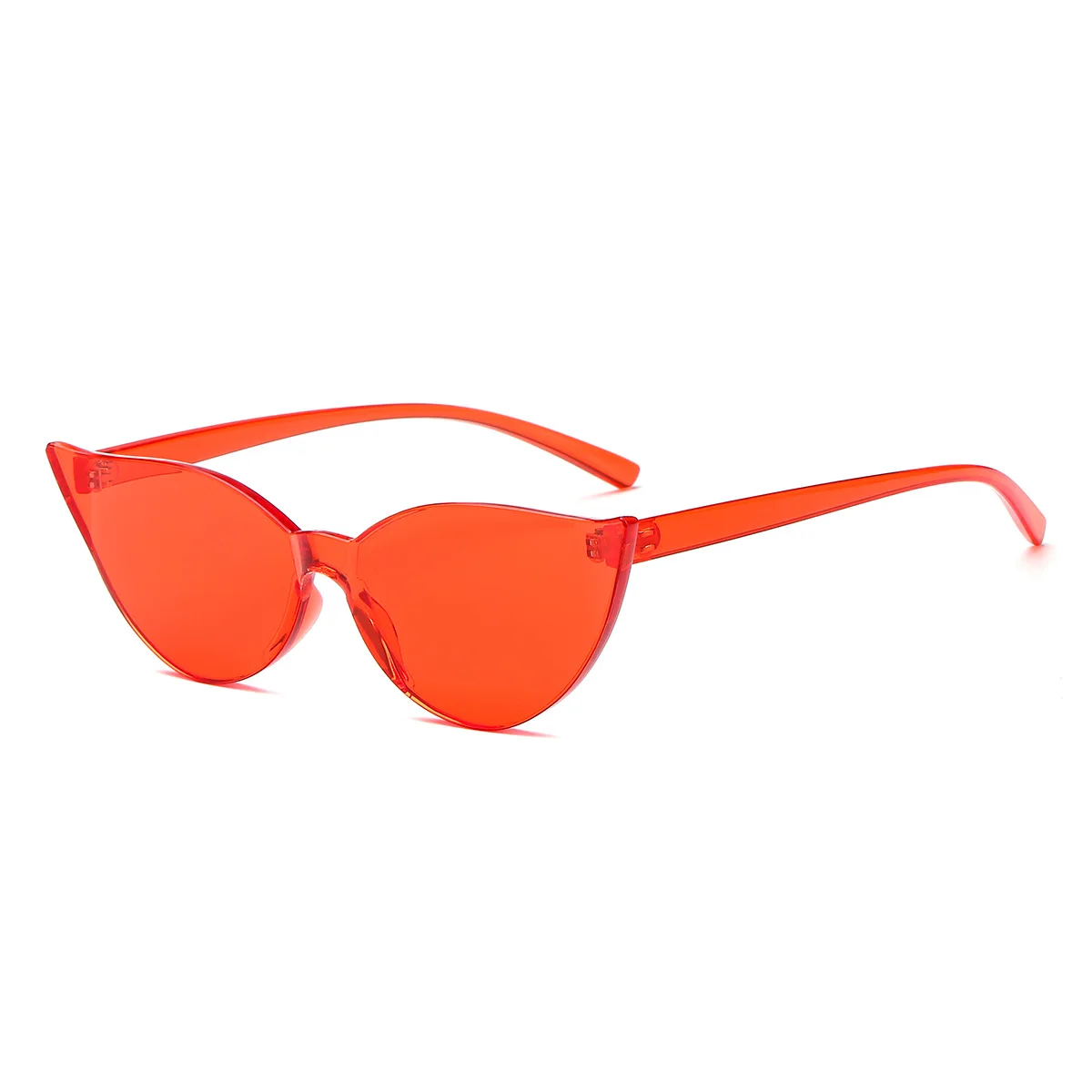 YOOSKE кошачий глаз солнцезащитные очки женские роскошные брендовые Винтажные Солнцезащитные очки Цветные Розовые Желтые солнцезащитные очки трендовые оттенки для женщин - Цвет линз: RED