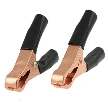 

Affordable 50A Soft Plastic Boots Metal Car Battery Clip Alligator Clamps 2 Pcs