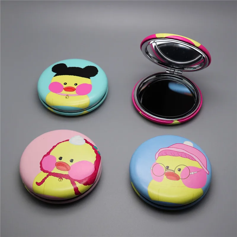 1pc Creative Cute Cartoon PU Leather makeup mirror double sided enlarge