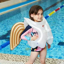 Для 2-10 лет детский летний надувной плавательный бассейн плоты надувной лебедь-на Ангеле крылья для бассейна плавательный плот вода Забавные игрушки подарки