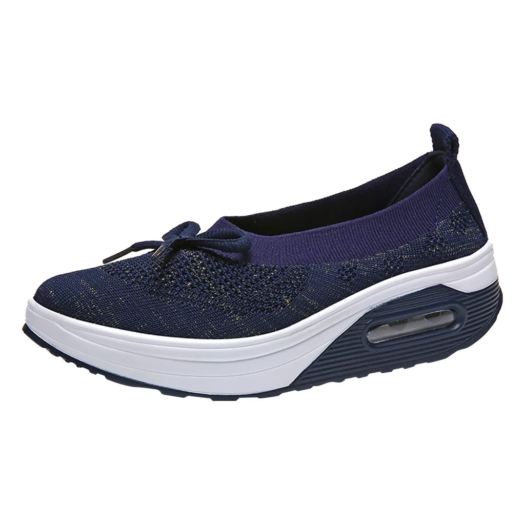 SAGACE женская спортивная легкая дышащая повседневная обувь на толстой подошве с сетчатым верхом, увеличивающая рост; - Цвет: Dark Blue